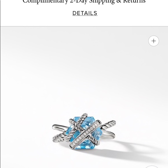 David Yurman Jewelry - David Yurman Cable Wrap Ring w/ Blue Topaz